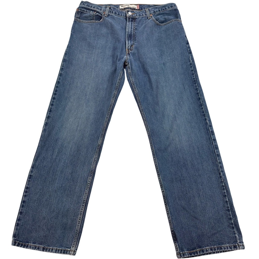 Levis 559 Jeans Mens 38x32 Blue Medium Wash Relaxed Straight Denim Pants Casual